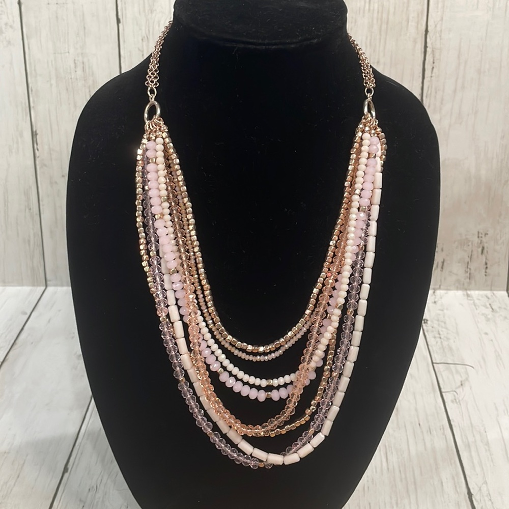 Pink Multi-Strand Necklace